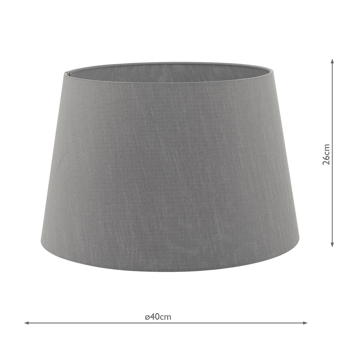 Cezanne Grey Faux Silk Tapered Drum Shade 40cm