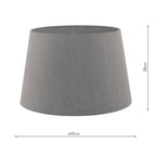 Cezanne Grey Faux Silk Tapered Drum Shade 45cm