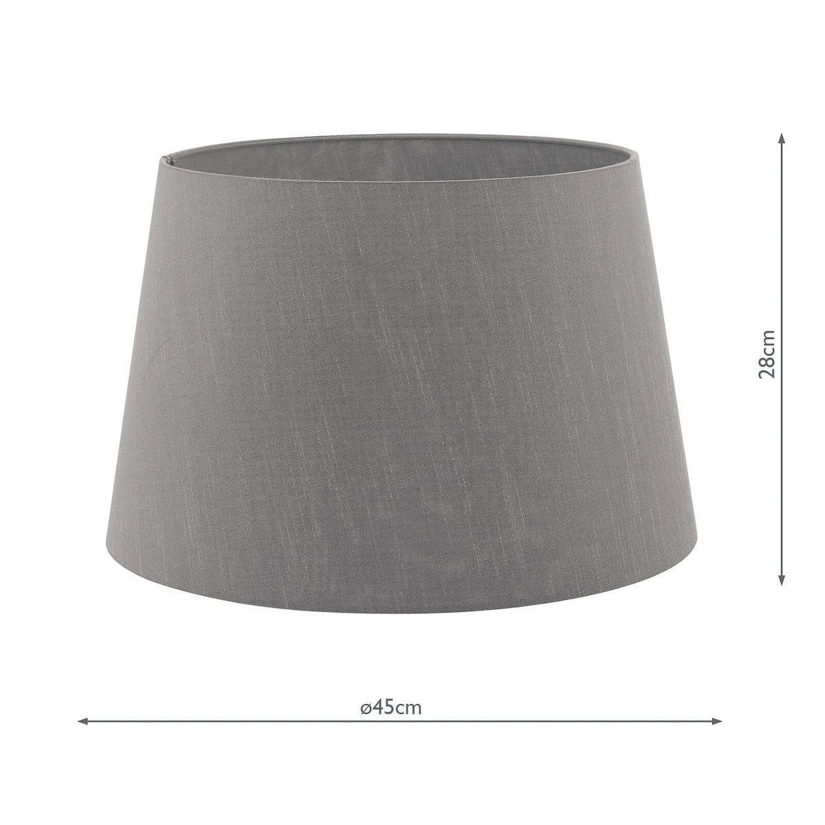 Cezanne Grey Faux Silk Tapered Drum Shade 45cm