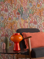 Chrissy Table Lamp Orange Art Glass