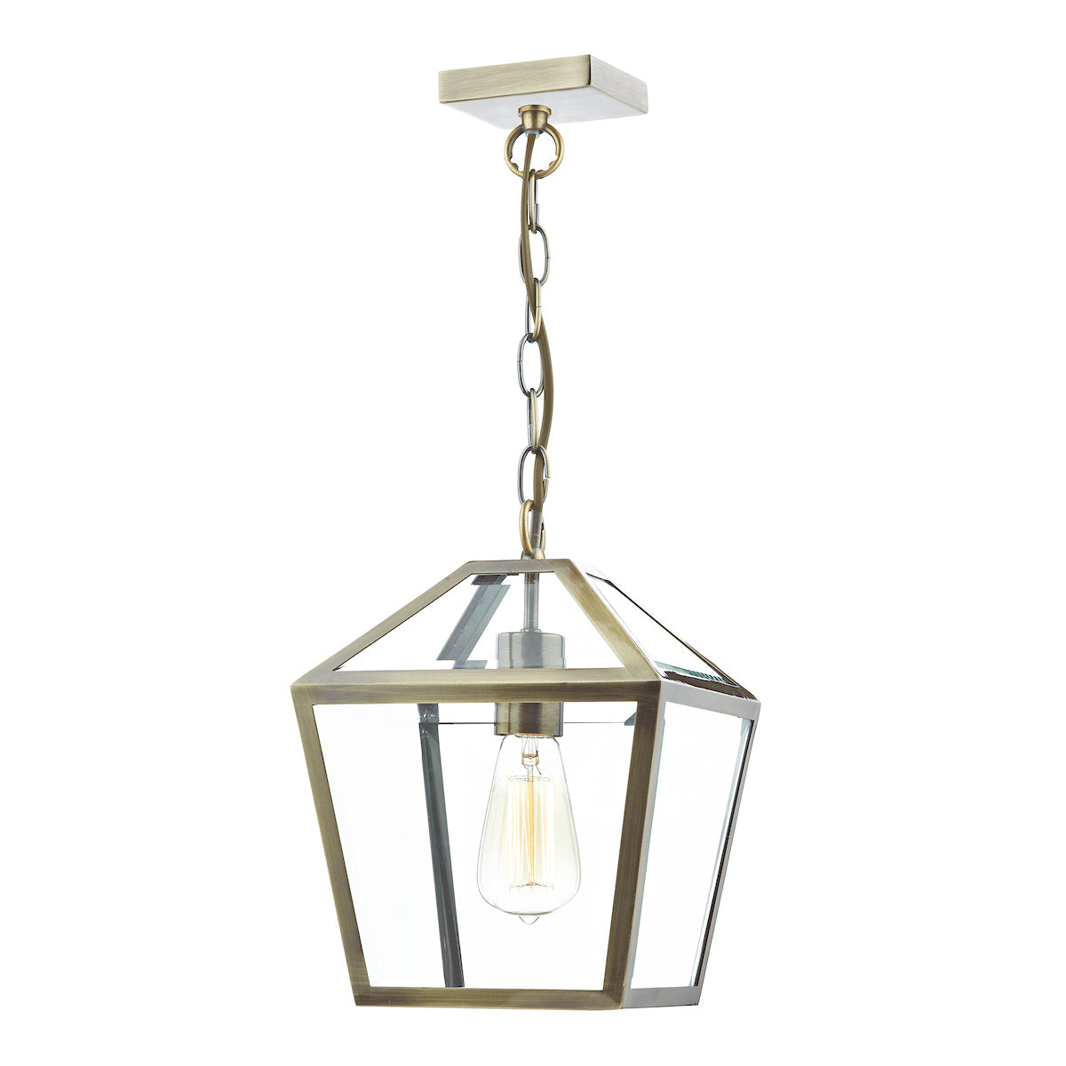 Churchill 1 Light Pendant Antique Brass