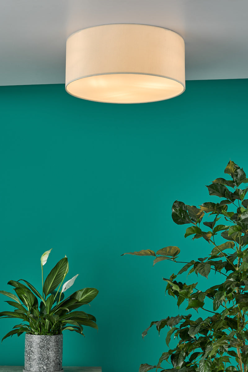 Cierro 3 Light Flush Taupe With Diffuser 40cm