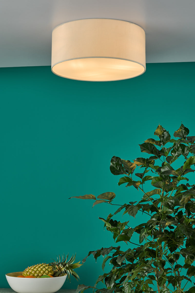 Cierro 3 Light Flush Taupe With Diffuser 40cm