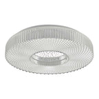 DAR Cimona Flush Ceiling Light Clear Acrylic LED 40cm