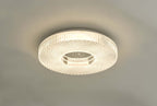 DAR Cimona Flush Ceiling Light Clear Acrylic LED 40cm