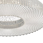DAR Cimona Flush Ceiling Light Clear Acrylic LED 40cm