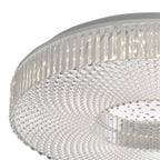 DAR Cimona Flush Ceiling Light Clear Acrylic LED 40cm