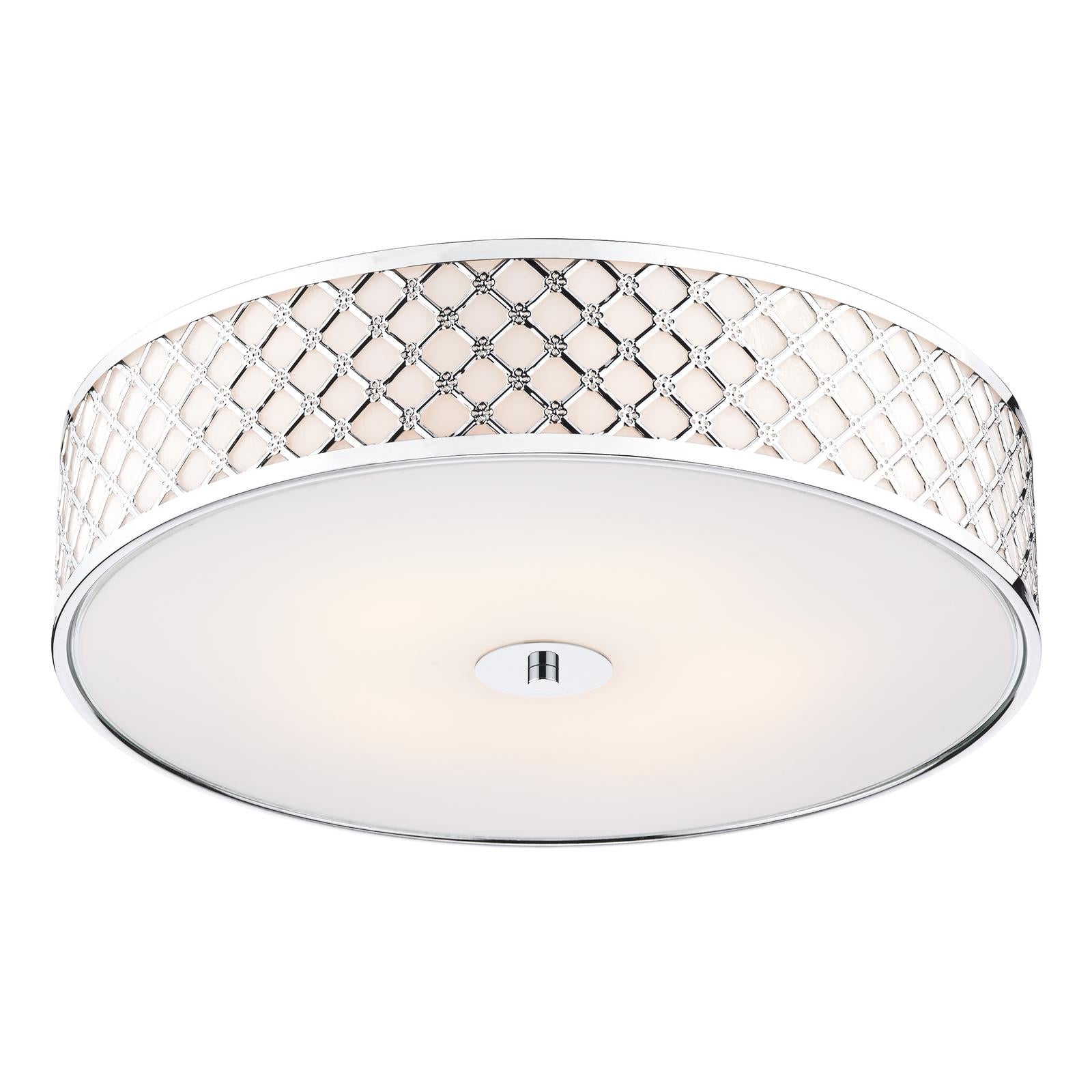 Civic 5 Light Flush Large Polished Chrome
