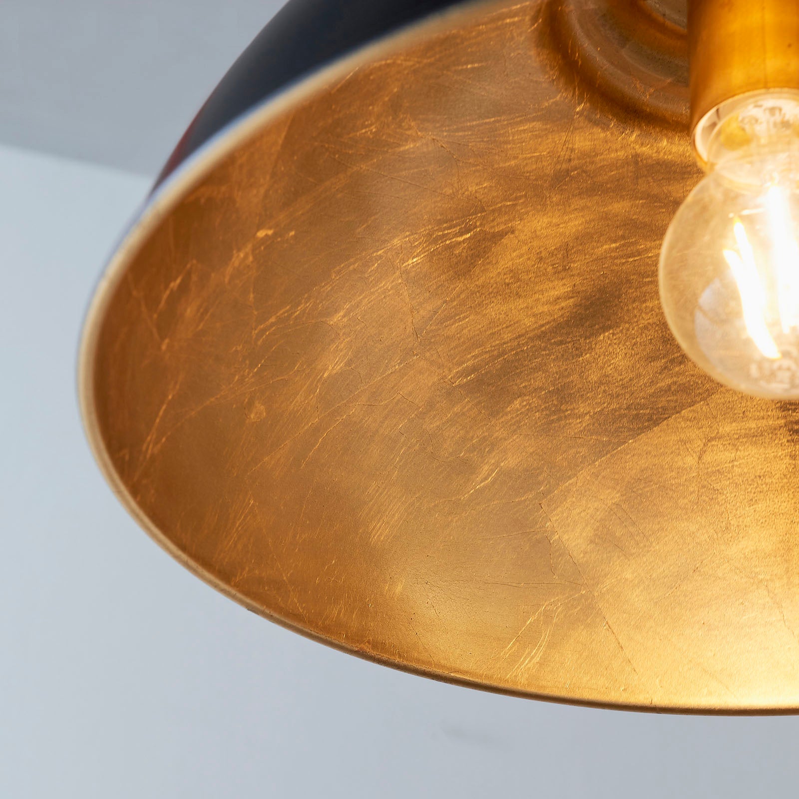 Colman Black & Gold Leaf Pendant Light