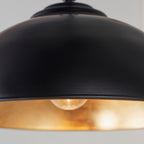 Colman Black & Gold Leaf Pendant Light