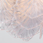 Courtney 10 Light Pendant Textured Glass and Antique Brass