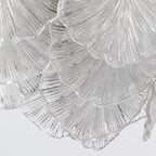 Courtney 10 Light Pendant Textured Glass and Antique Brass