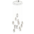 Crystal 12 Light Cluster Pendant Polished Chrome & Crystal