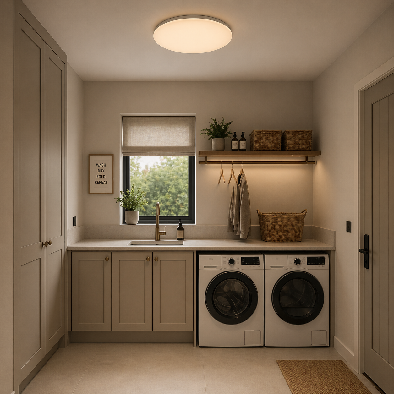 Westlite Vega 300mm LED Flush Ceiling Light Warm White IP54 3000K