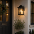 Franklite Fenestra Outdoor Wall Light Charcoal Lantern IP44