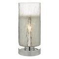 Deena Touch Table Lamps Polished Chrome Crackle Glass