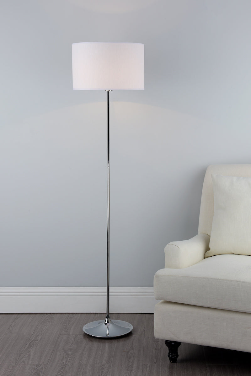 Delta Floor Lamps Polished Chrome With Shade 1