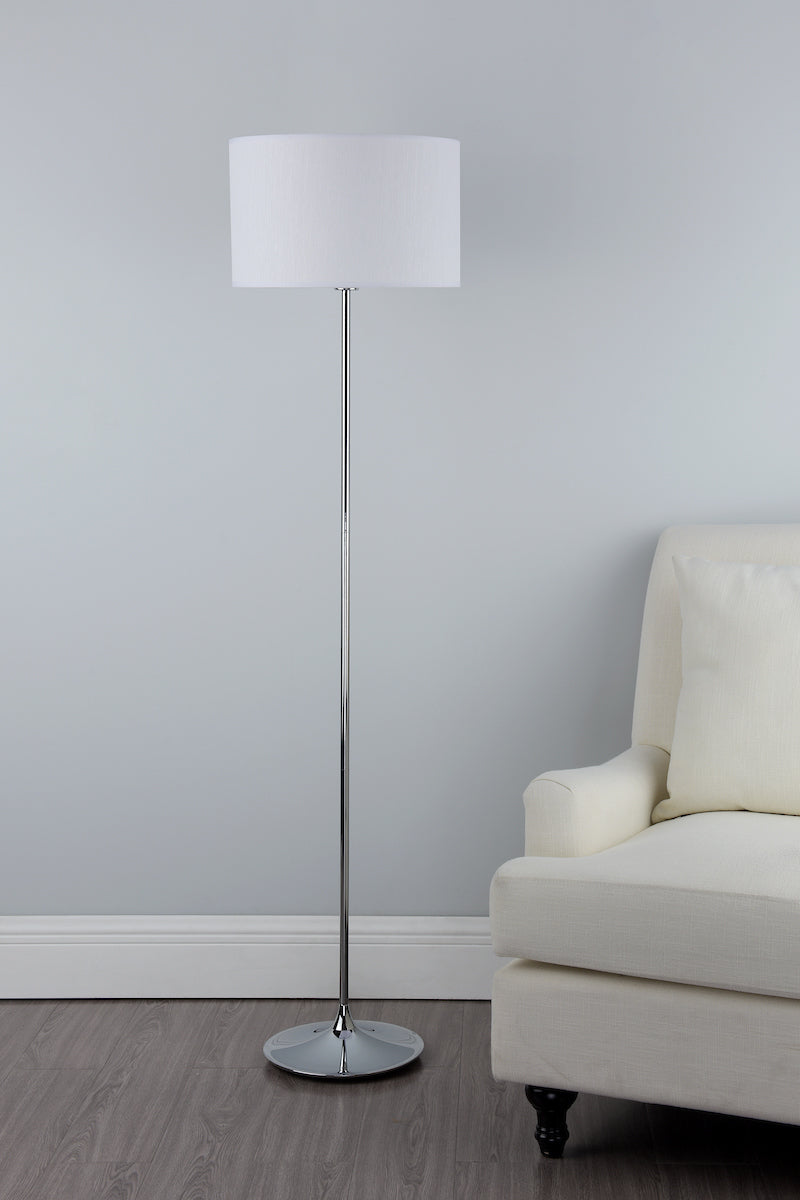 Delta Floor Lamps Polished Chrome With Shade 1