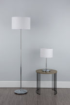 Delta Floor Lamps Polished Chrome With Shade 1