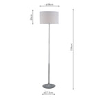 Delta Floor Lamps Polished Chrome With Shade 1