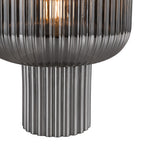 Demarius Table Lamp Smoked Ribbed Glass