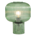 Demarius Table Lamp Green Ribbed Glass