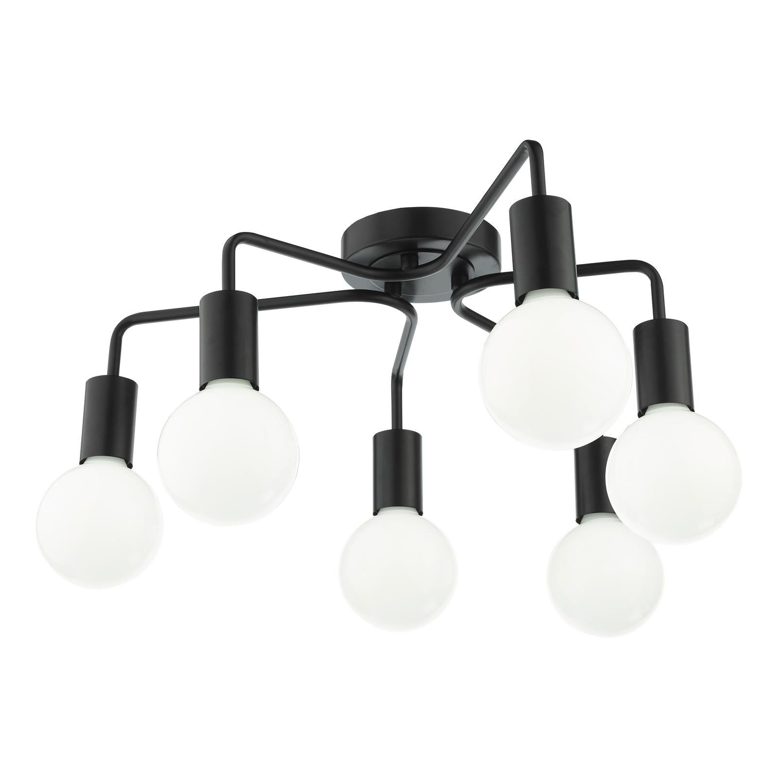 Dena 6 Light Flush Matt Black