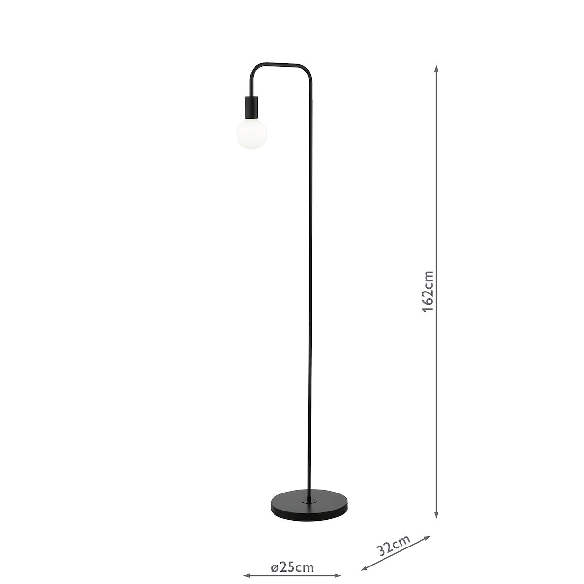 Dena Floor Lamp Matt Black