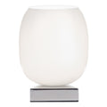 Dino Touch Table Lamp Polished Chrome White Glass