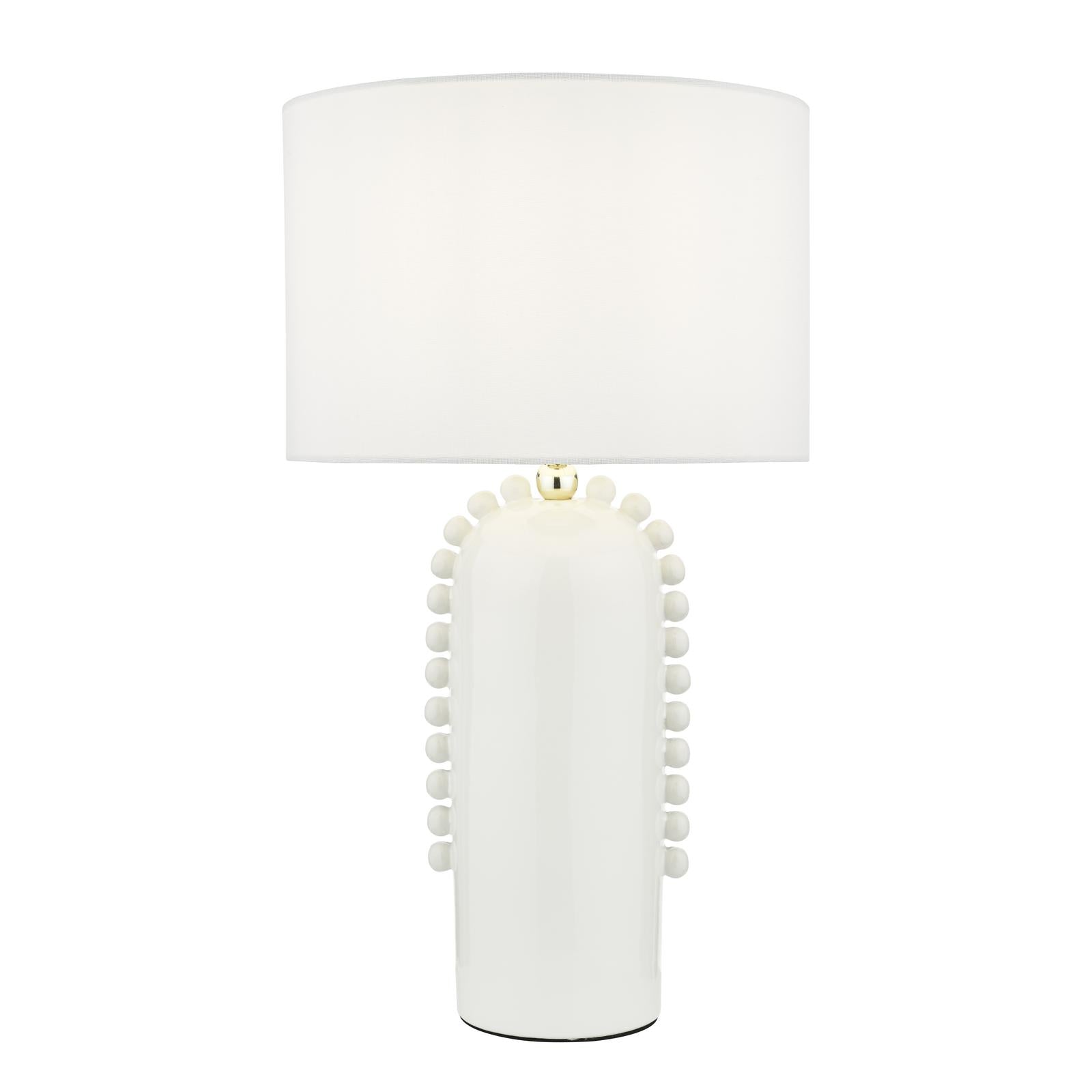 Dolce Table Lamps White Ceramic With Shade