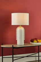 Dolce Table Lamps White Ceramic With Shade