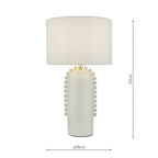 Dolce Table Lamps White Ceramic With Shade