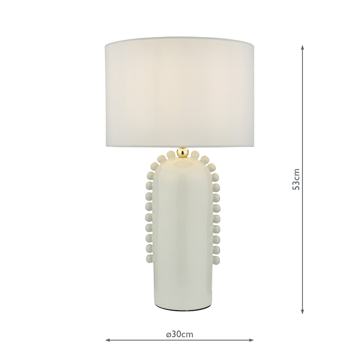 Dolce Table Lamps White Ceramic With Shade