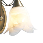 Doublet Wall Light Antique Brass Alabaster Glass
