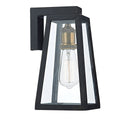 Duval Outdoor Wall Light Black Glass IP43