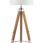 Easel Tripod Floor Lamps Light Wood Polished Chrome Base Only