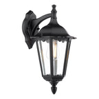 Eddard Outdoor Wall Light Matt Black and Glass IP44