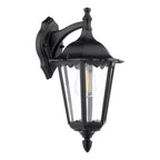 Eddard Outdoor Wall Light Matt Black and Glass IP44