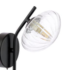Ede Wall Light Matt Black and Glass