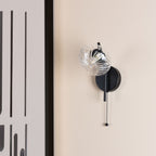 Ede Wall Light Matt Black and Glass