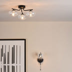 Ede Wall Light Matt Black and Glass
