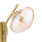 Ede Wall Light Satin Gold and Amber Glass