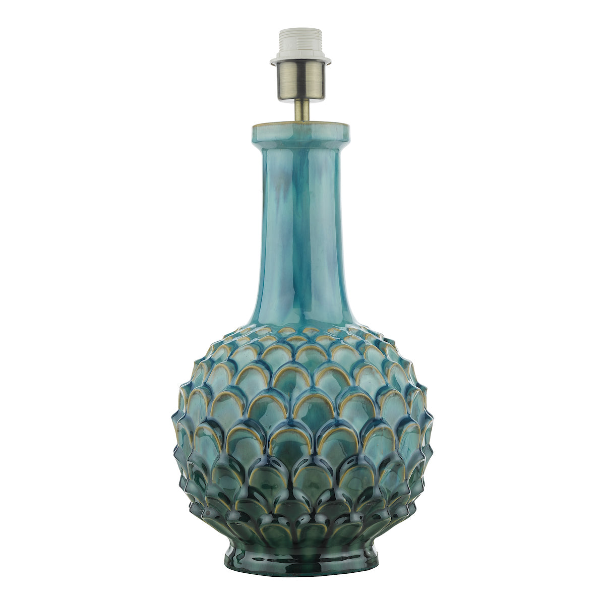 Edlyn Table Lamps Blue Reactive Glaze Base Only