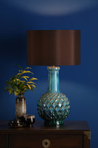 Edlyn Table Lamps Blue Reactive Glaze Base Only
