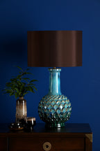 Edlyn Table Lamps Blue Reactive Glaze Base Only