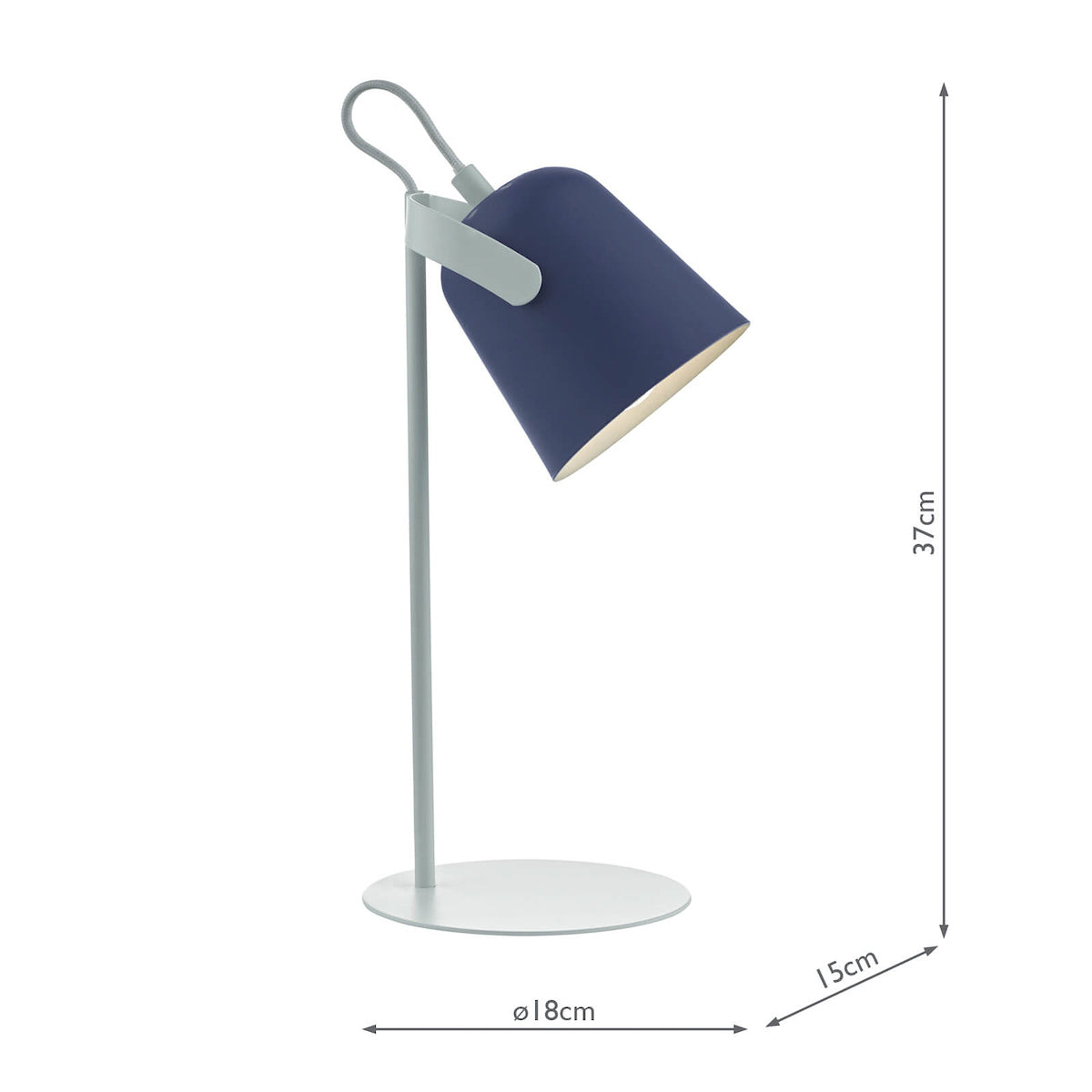 Effie Task Lamp Blue & White