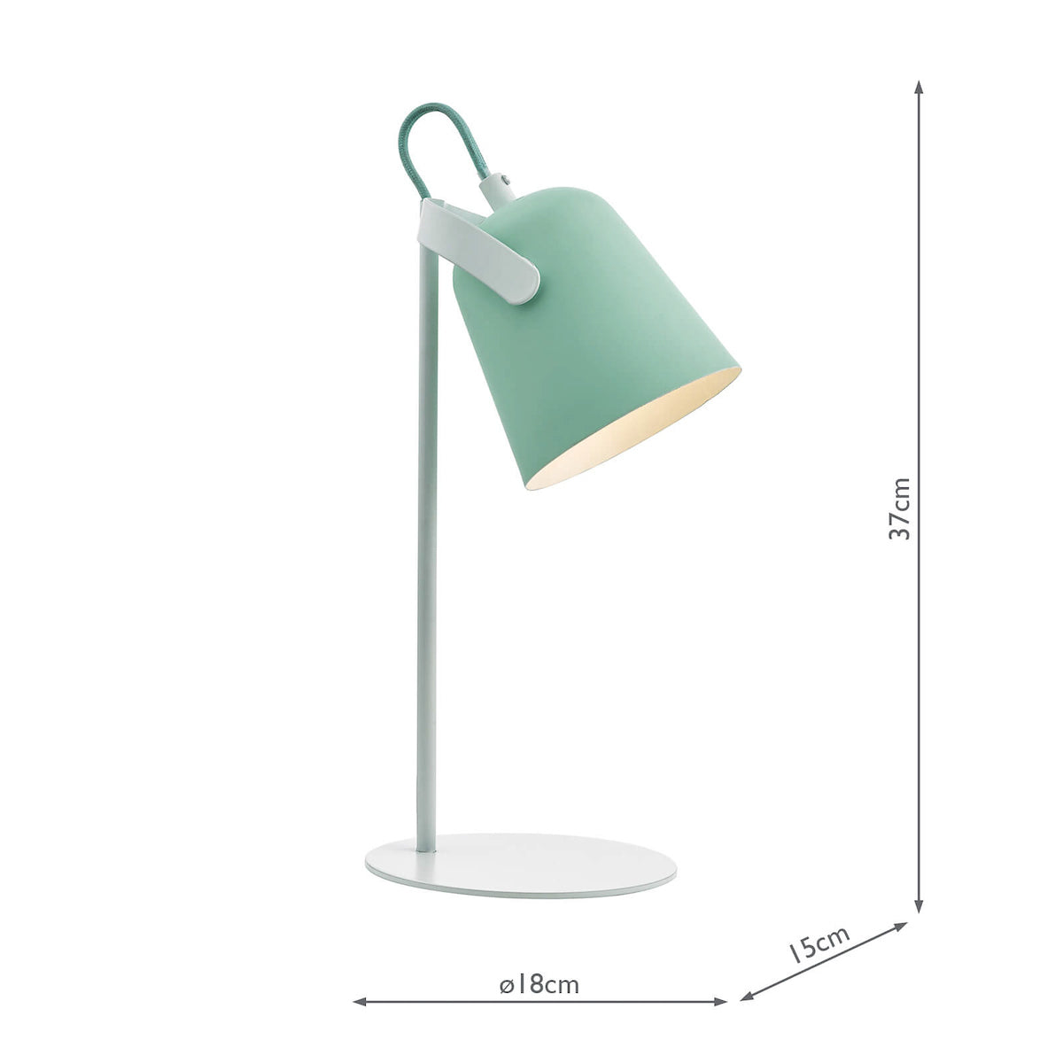 Effie Table Lamp Pale Green and White