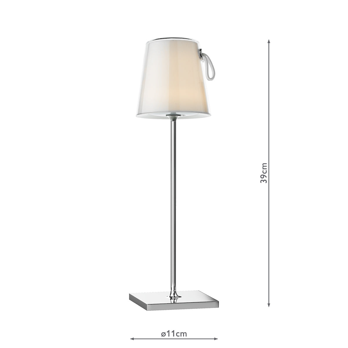 Egor Table Lamp Polished Chrome and Colour Changing LED