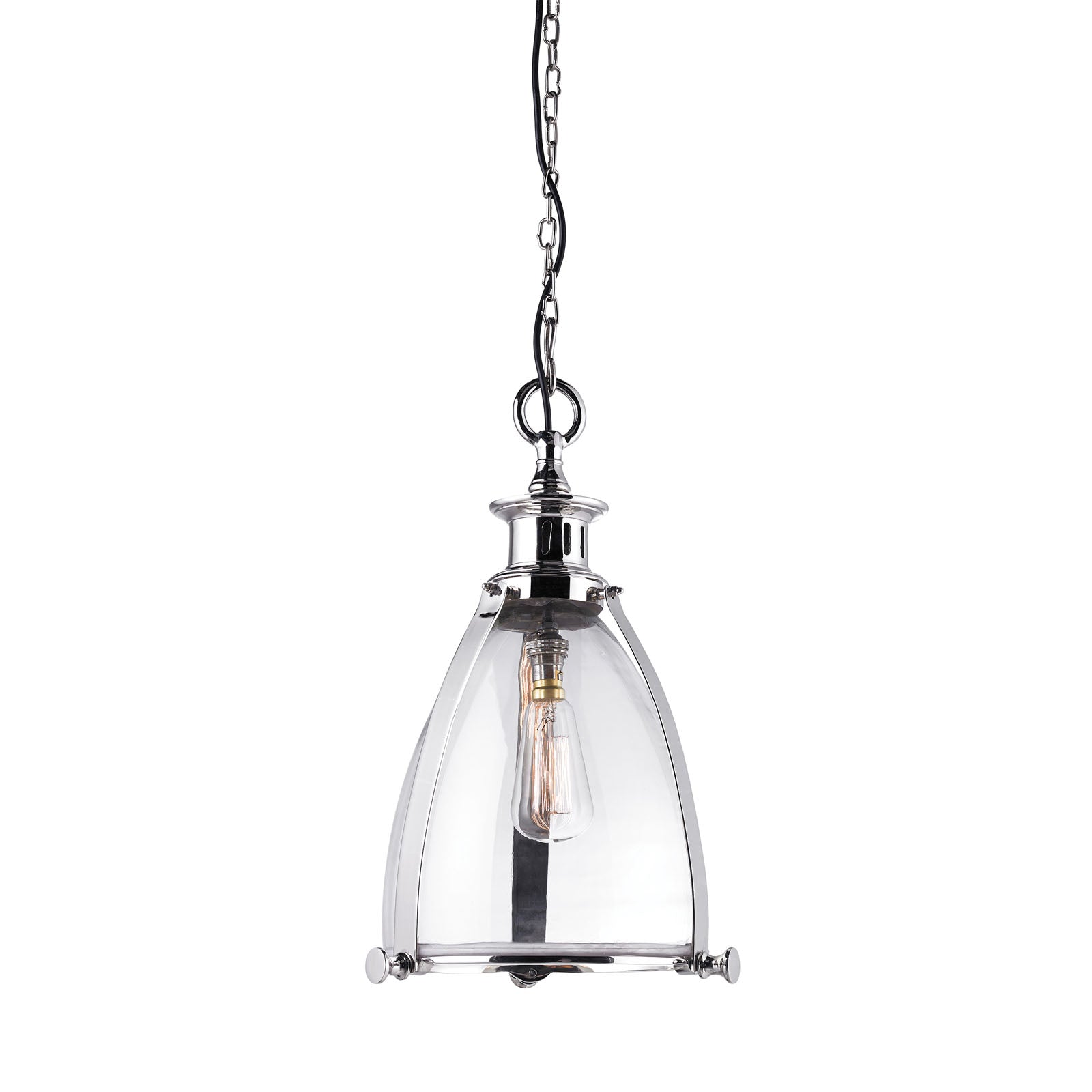 Storni Medium Polished Nickel Pendant Light (Classic Details)