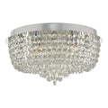 Eitan 9 Light Beaded Flush Clear and Polished Chrome